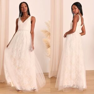 Size L‎ - Lulus Sweet Love Ivory Lace Beaded Maxi Dress